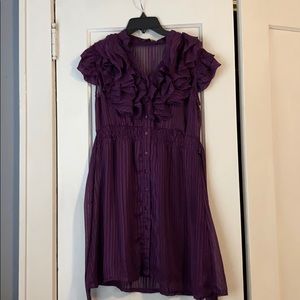 Ruffled purple dress